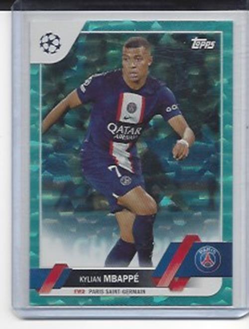 KYLIAN MBAPPE 2022-23 TOPPS CLUB COMPETITIONS AQUA ICY FOIL #D 30/399