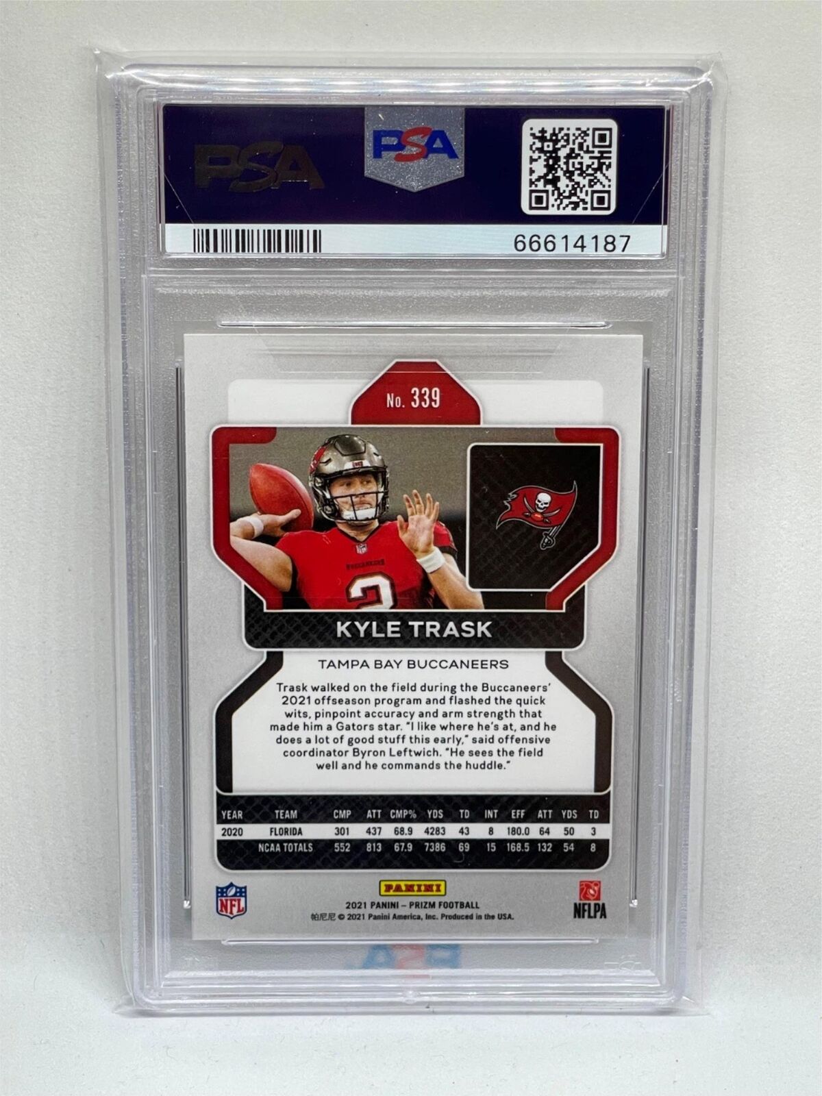 KYLE TRASK 2021 PANINI PRIZM ROOKIE RC #339 PSA 10 GEM MINT