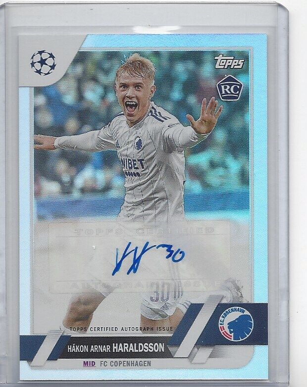 HAKON ARNAR HARALDSSON 2022-23 TOPPS CLUB COMPETITIONS SILVER ROOKIE AUTO RC