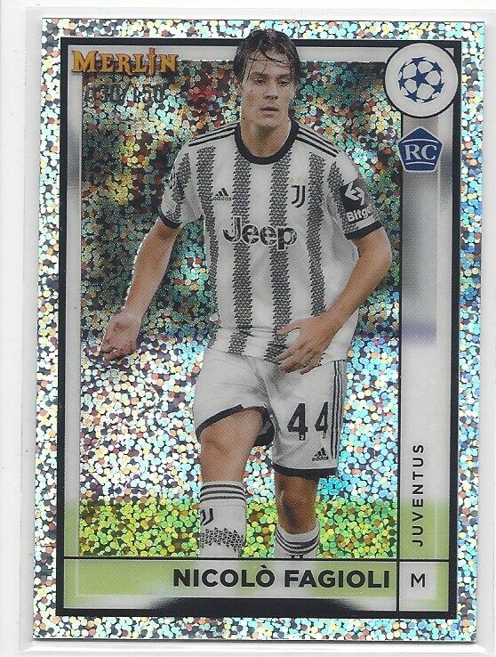 NICOLO FAGIOLI 2022-23 TOPPS MERLIN CHROME SPECKLE REFRACTOR RC #D 141/150