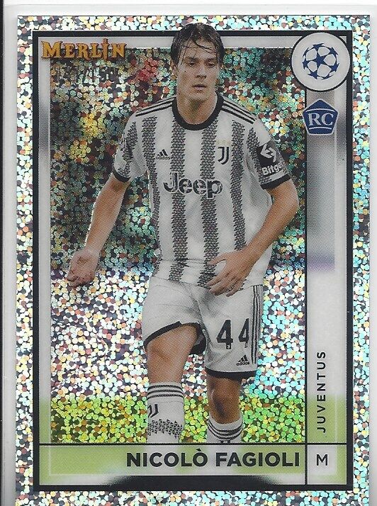 NICOLO FAGIOLI 2022-23 TOPPS MERLIN CHROME SPECKLE REFRACTOR RC #D 141/150
