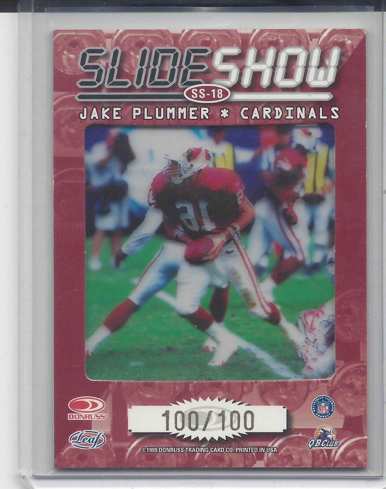 JAKE PLUMMER 1999 LEAF ROOKIES & STARS SLIDE SHOW FILM SLIDE GOLD #D 100/100