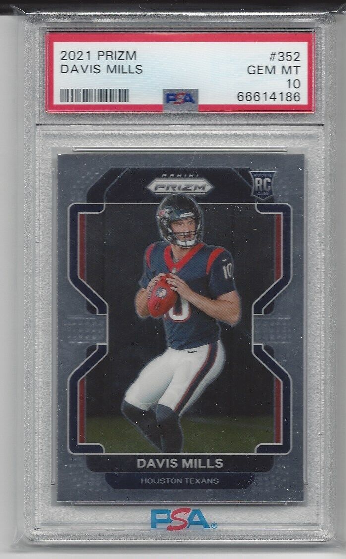 DAVIS MILLS 2021 PANINI PRIZM TRUE ROOKIE RC #352 PSA 10 GEM MINT