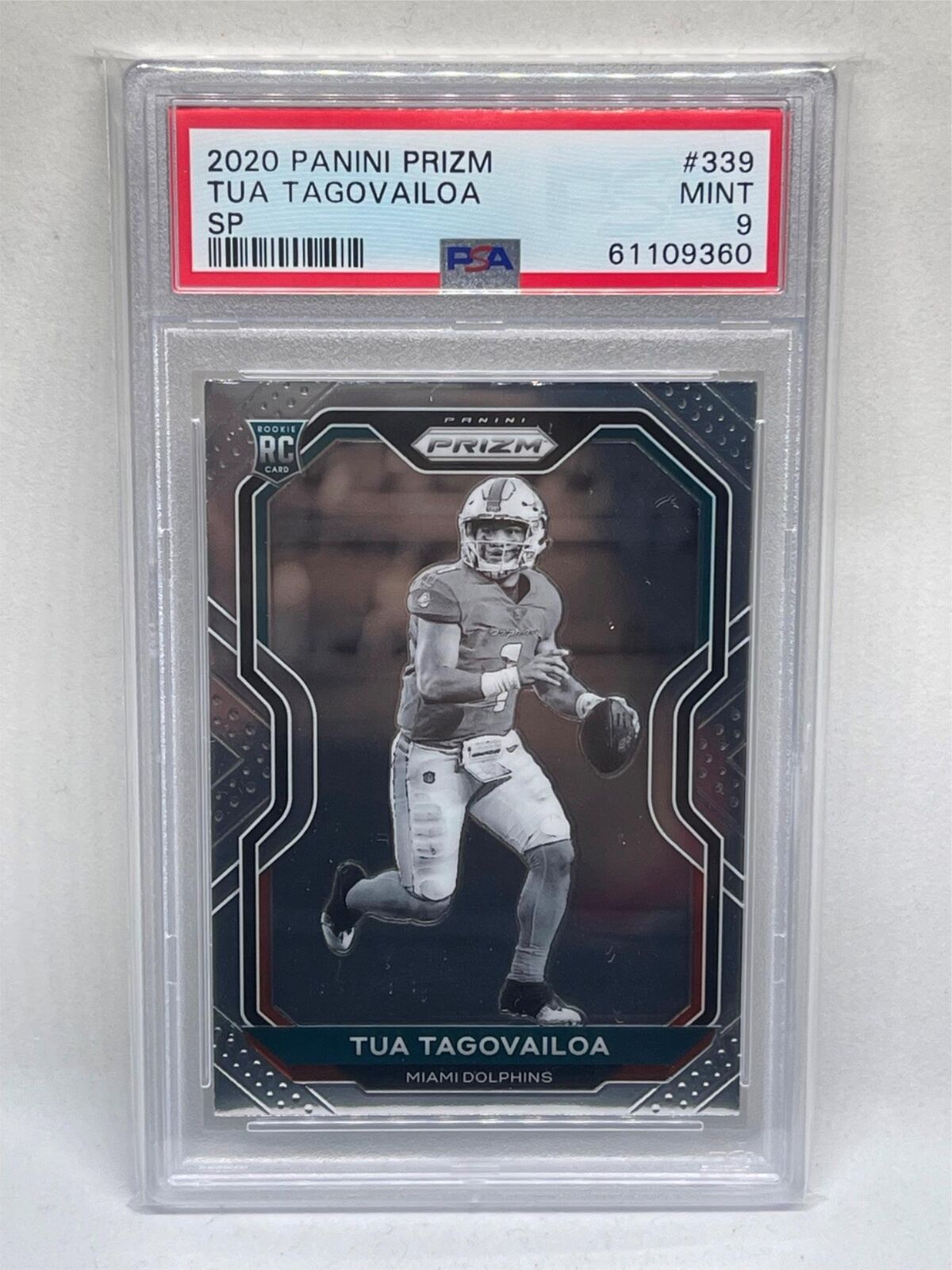 TUA TAGOVAILOA 2020 PANINI PRIZM SP NEGATIVE VARIATION ROOKIE RC #339 PSA 9 MINT