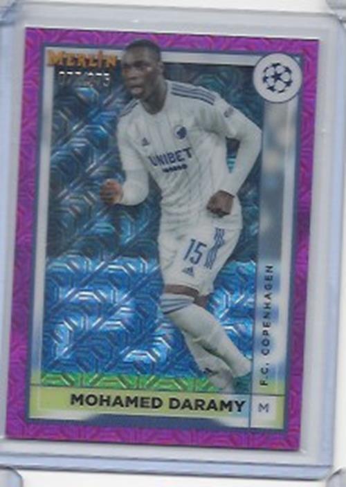 MOHAMED DARAMY 2022-23 TOPPS MERLIN CHROME PINK MOJO REFRACTOR #D 77/275