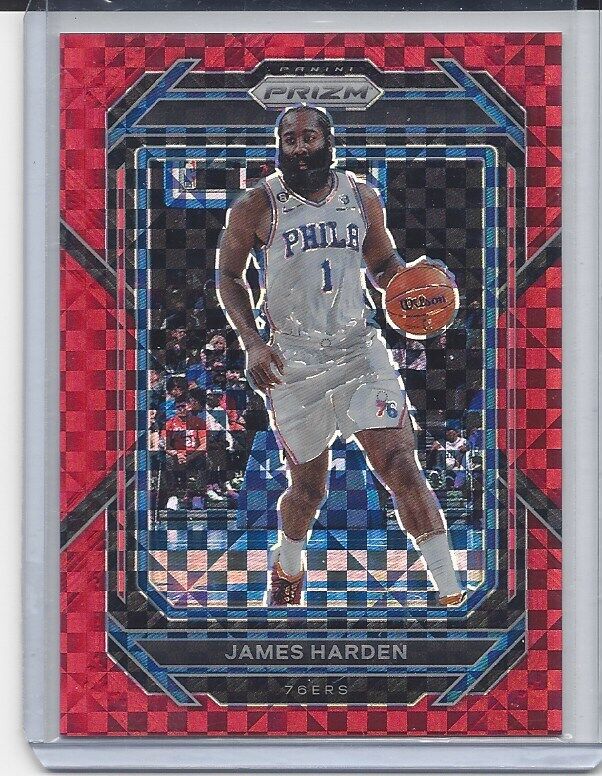 JAMES HARDEN 2022-23 PANINI PRIZM RED POWER CHECKERBOARD PRIZMS #D 60/75