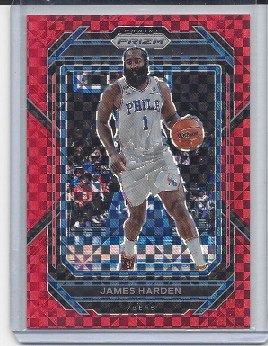 JAMES HARDEN 2022-23 PANINI PRIZM RED POWER CHECKERBOARD PRIZMS #D 60/75