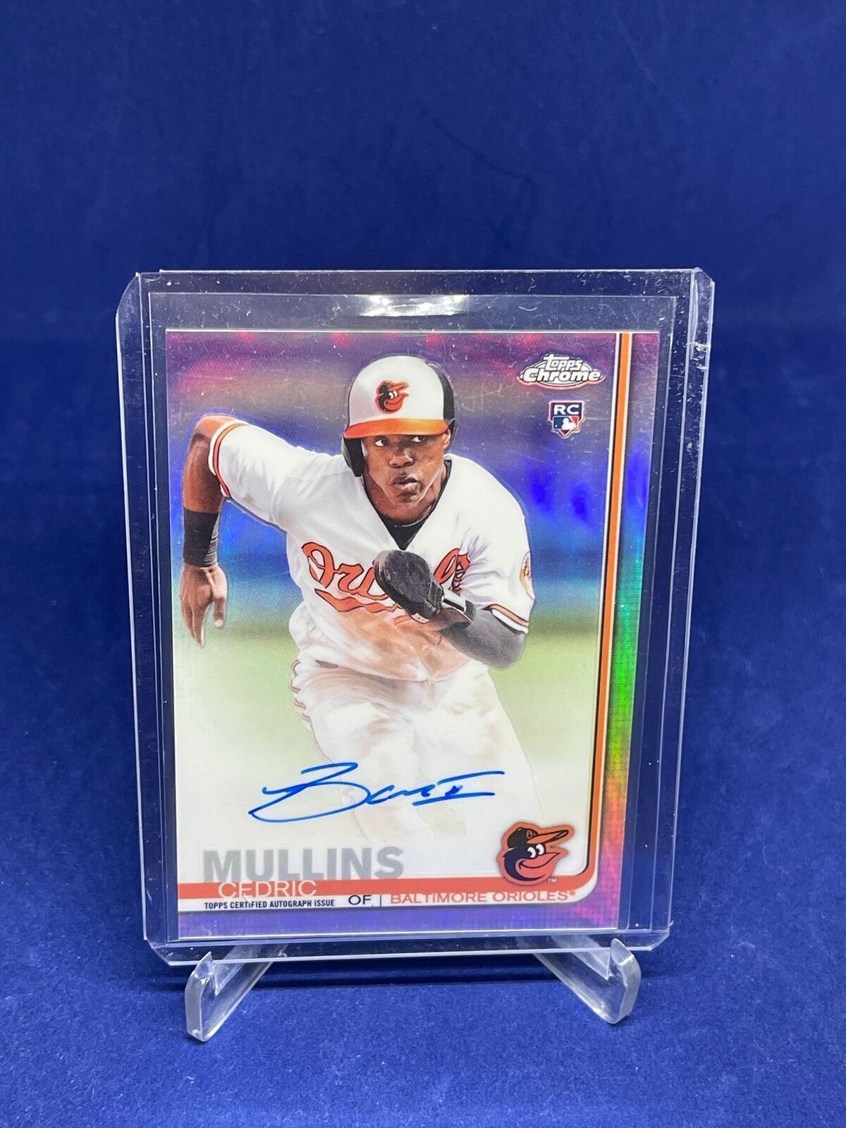 CEDRIC MULLINS 2019 TOPPS CHROME ON CARD AUTO REFRACTOR ROOKIE RC #D 323/499