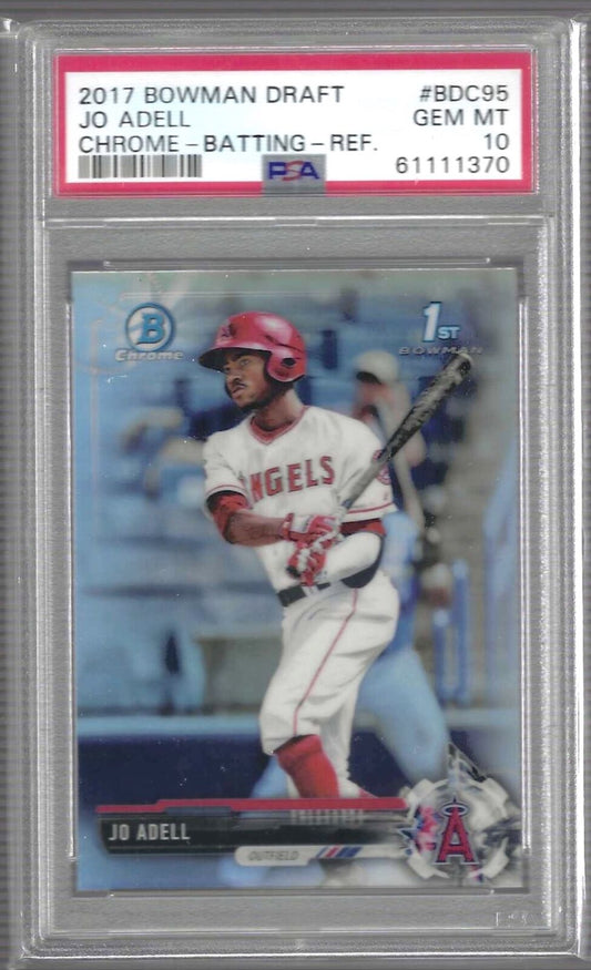 JO ADELL 2017 BOWMAN DRAFT CHROME BATTING REFRACTOR 1ST PROSPECT #95 PSA 10