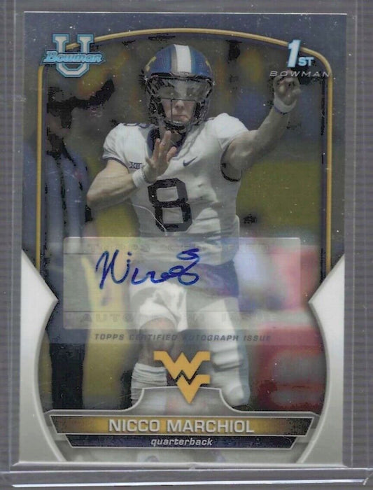 NICCO MARCHIOL 2022 BOWMAN UNIVERSITY CHROME 1ST PROSPECT AUTO #77