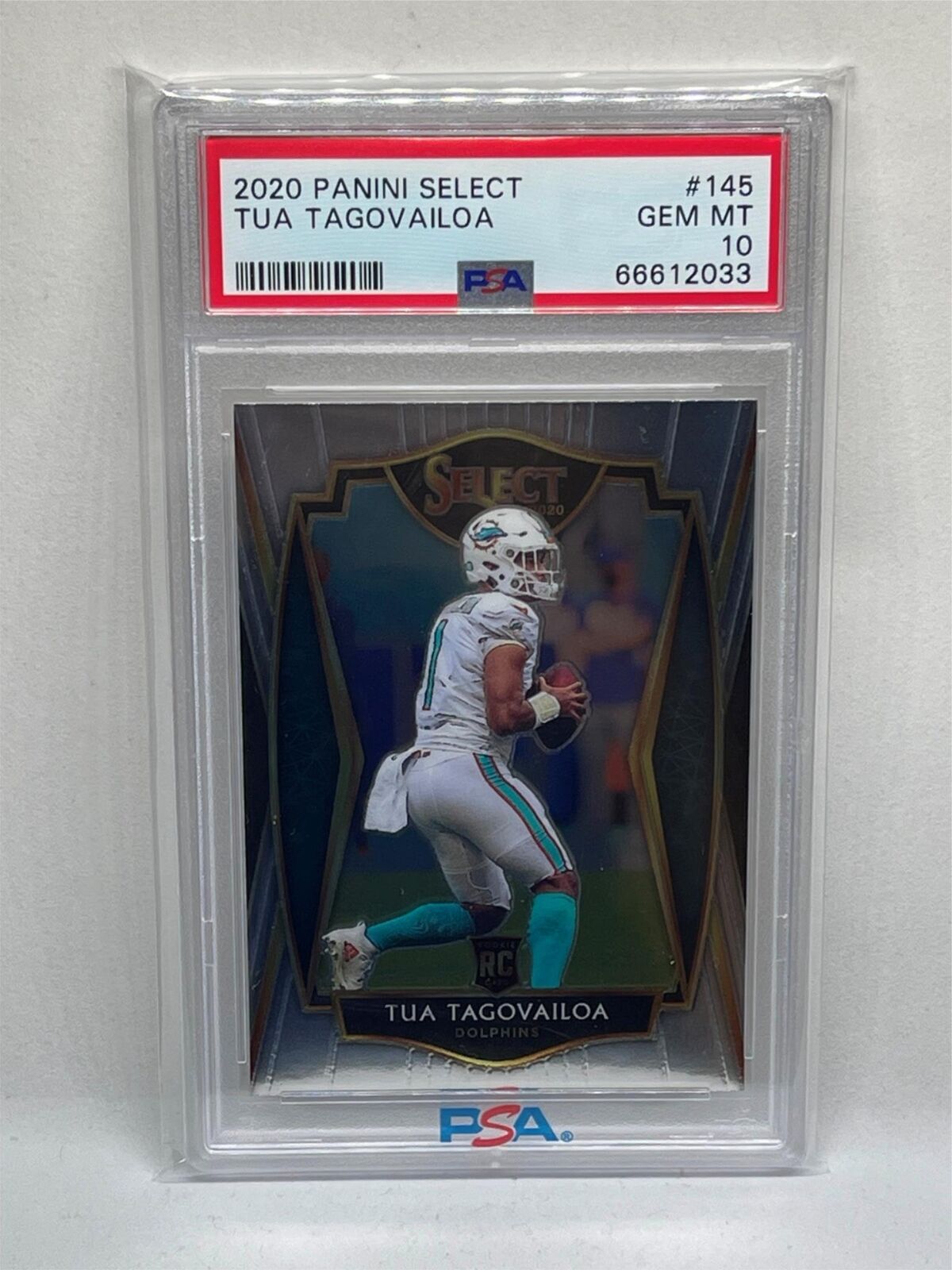 TUA TAGOVAILOA 2020 PANINI SELECT PREMIER LEVEL ROOKIE RC #145 PSA 10 GEM MINT