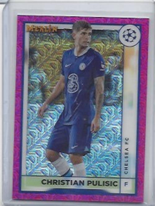CHRISTIAN PULISIC 2022-23 TOPPS MERLIN CHROME PINK MOJO REFRACTOR #D 215/275