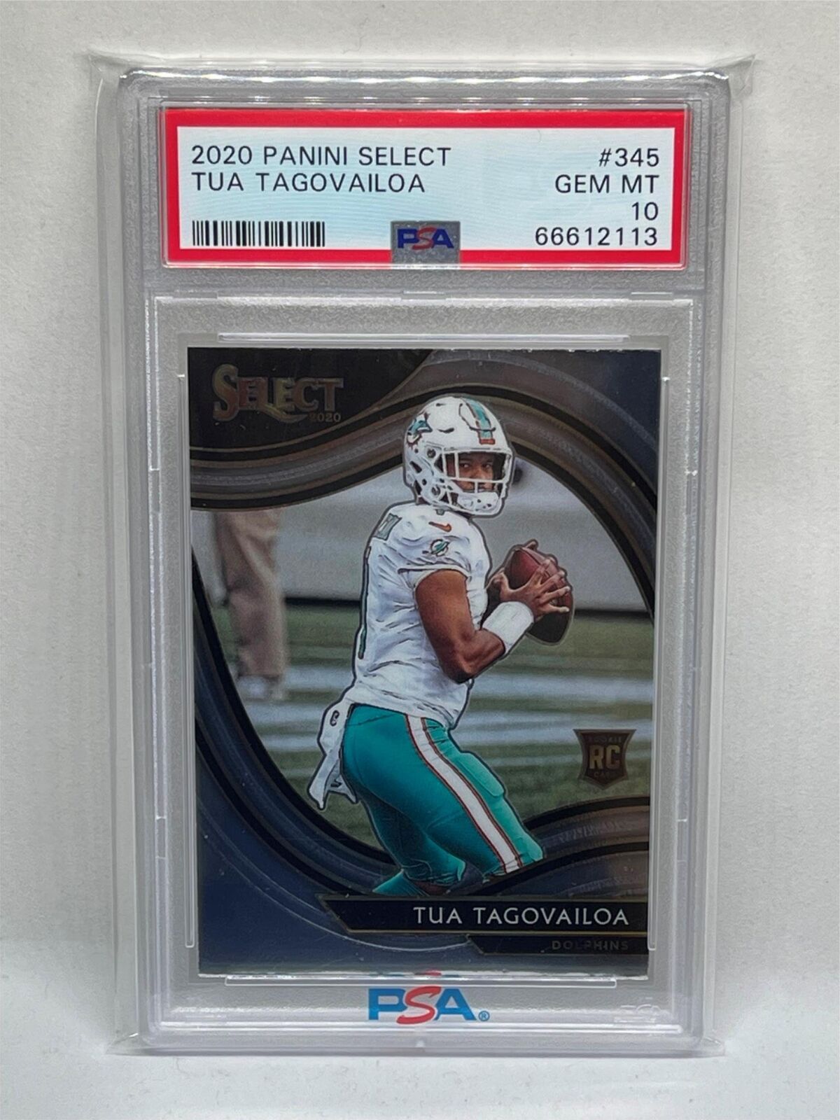 TUA TAGOVAILOA 2020 PANINI SELECT FIELD LEVEL ROOKIE RC #345 PSA 10 GEM MINT