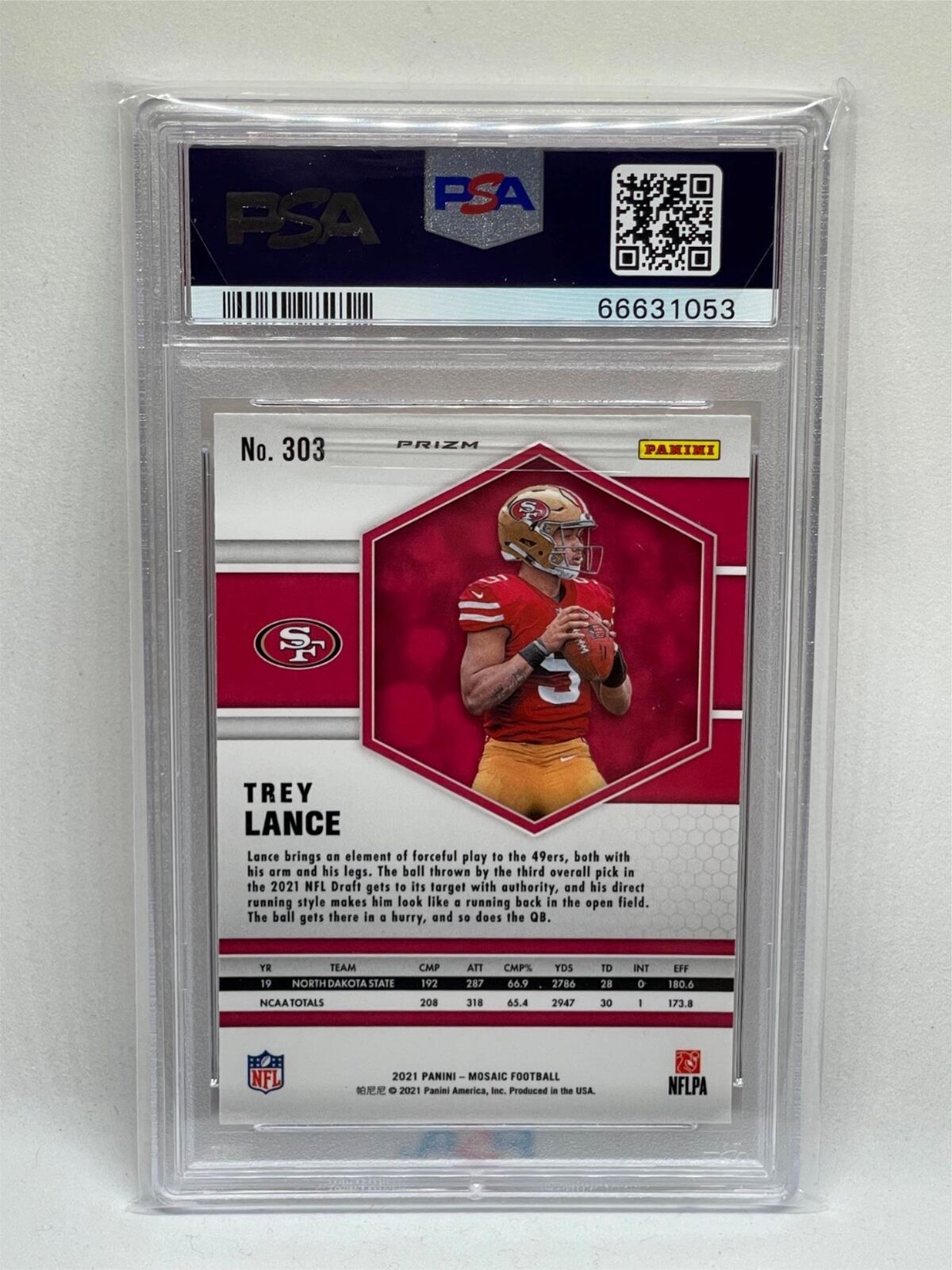TREY LANCE 2021 PANINI MOSAIC REACTIVE ORANGE ROOKIE RC #303 PSA 10 GEM MINT