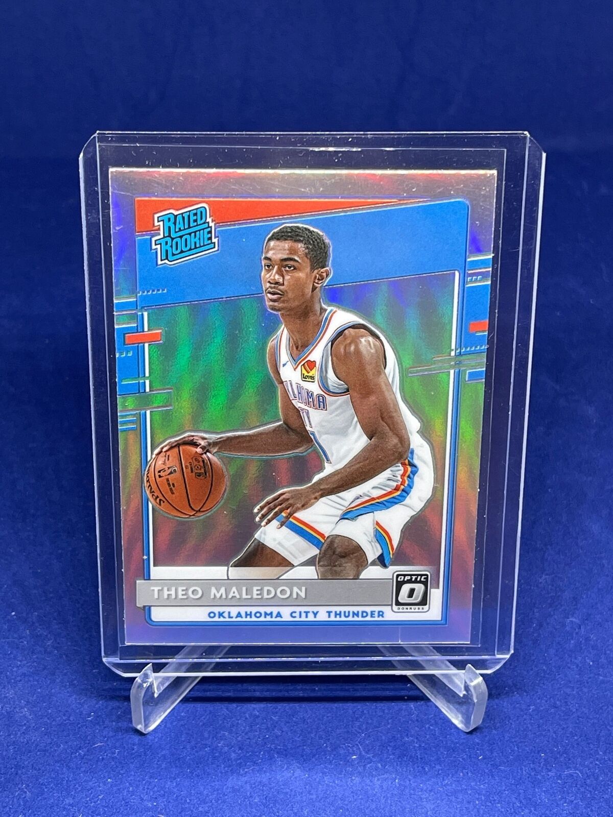 THEO MALEDON 2019-20 PANINI DONRUSS OPTIC RATED ROOKIE SILVER PRIZM HOLO RC #184