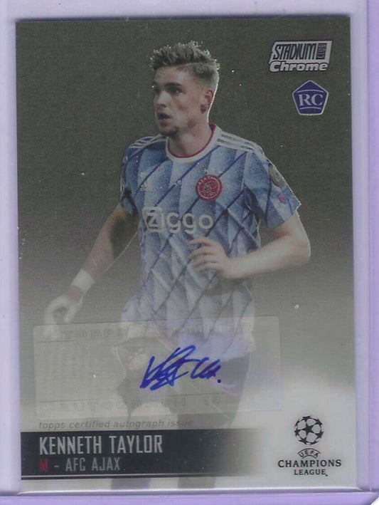 KENNETH TAYLOR 2020-21 TOPPS STADIUM CLUB CHROME SILVER REFRACTOR AUTO RC #CA-KT