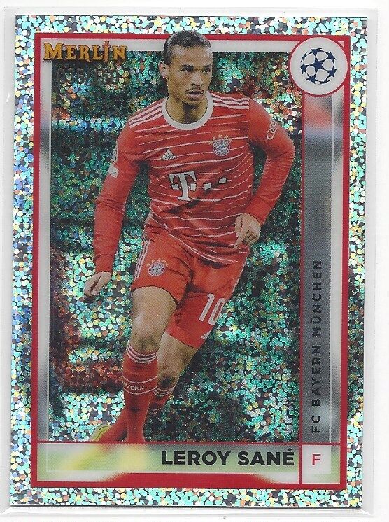 LEROY SANE 2022-23 TOPPS MERLIN CHROME SPECKLE REFRACTOR #D 36/150