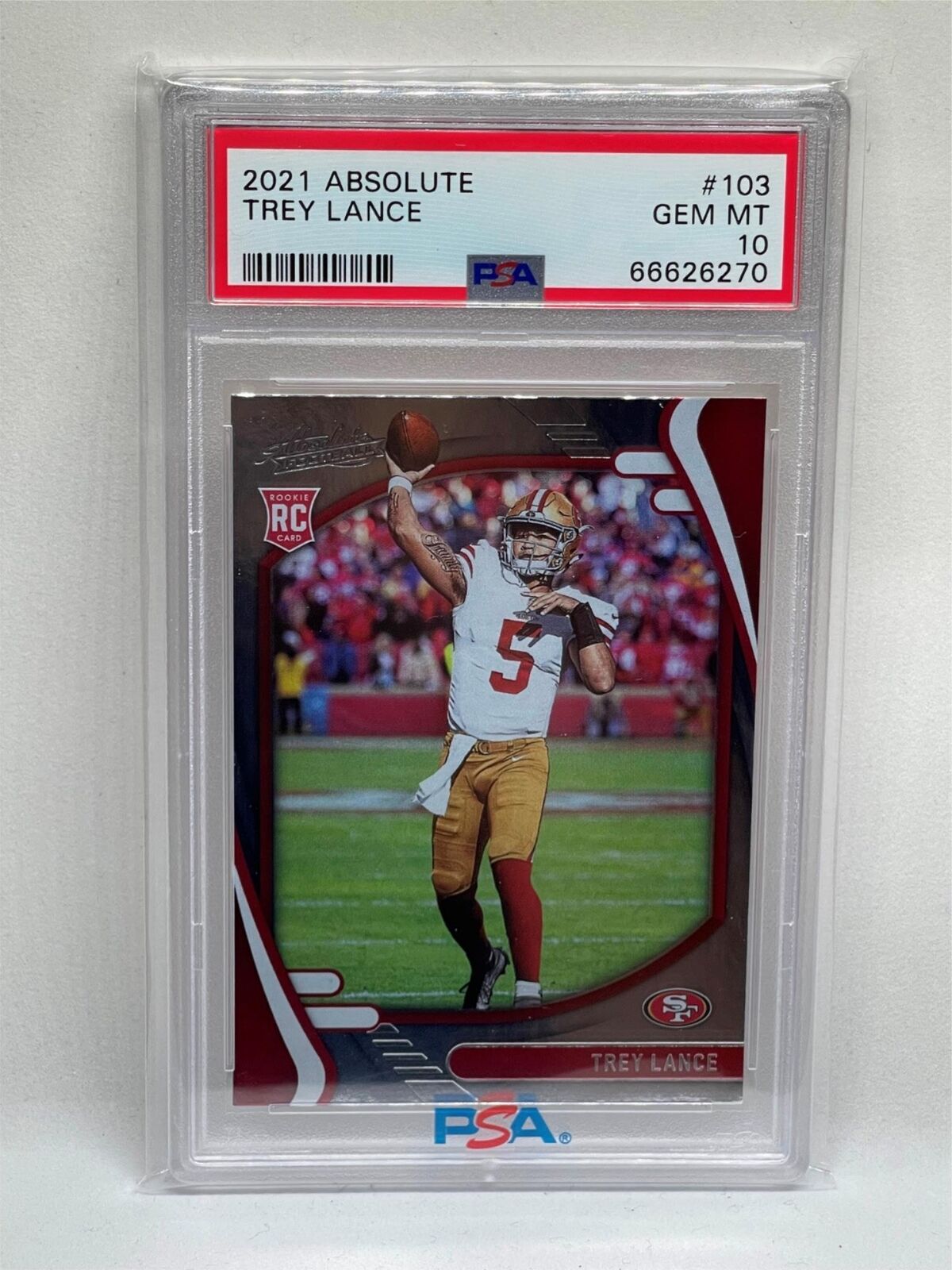 TREY LANCE 2021 PANINI ABSOLUTE ROOKIE RC #103 PSA 10 GEM MINT