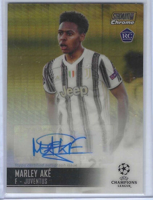 MARLEY AKE 2020-21 TOPPS STADIUM CLUB GOLD HYPER REFRACTOR AUTO RC #D 19/50