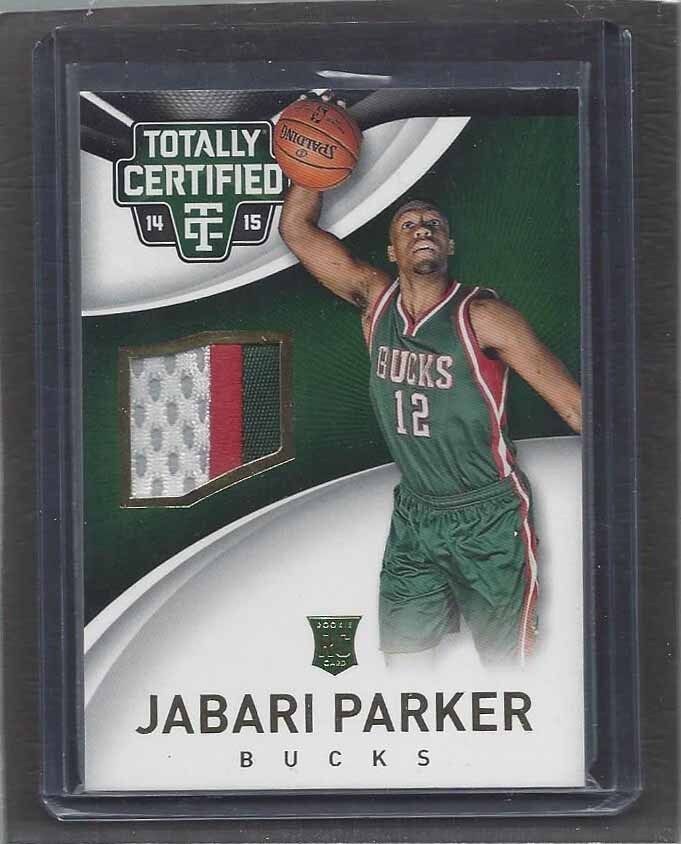 JABARI PARKER 2014-15 TOTALLY CERTIFIED GOLD 3 COLOR BUCKS ROOKIE PATCH RC /10