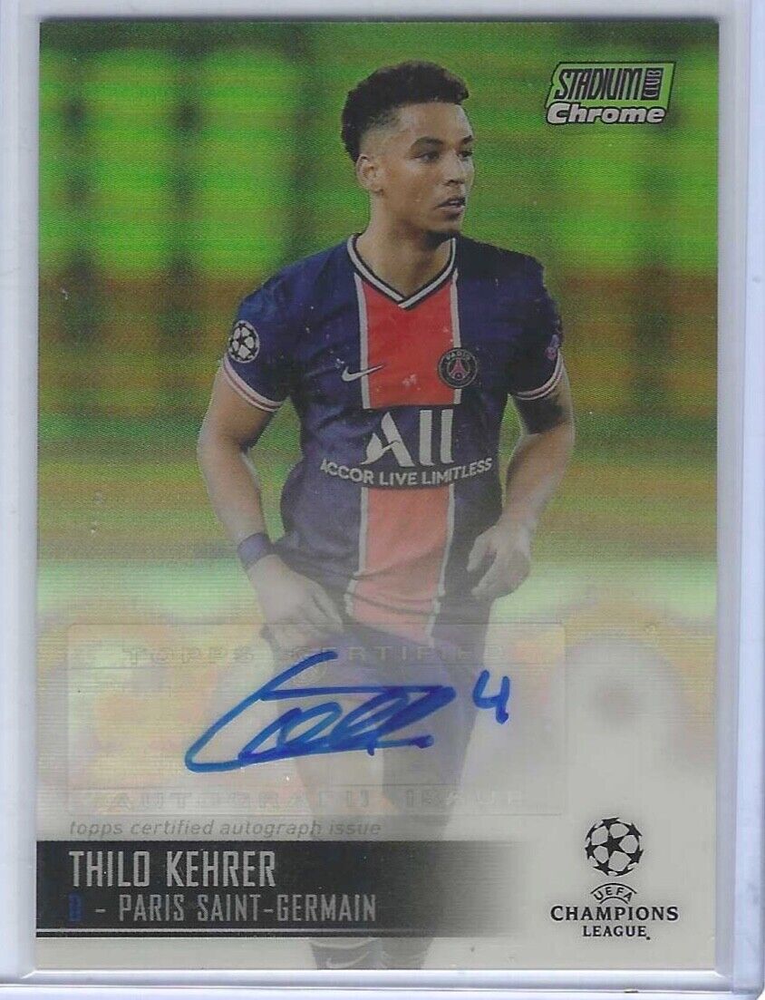 THILO KEHRER 2020-21 TOPPS STADIUM CLUB CHROME GREEN REFRACTOR AUTO #D 60/99