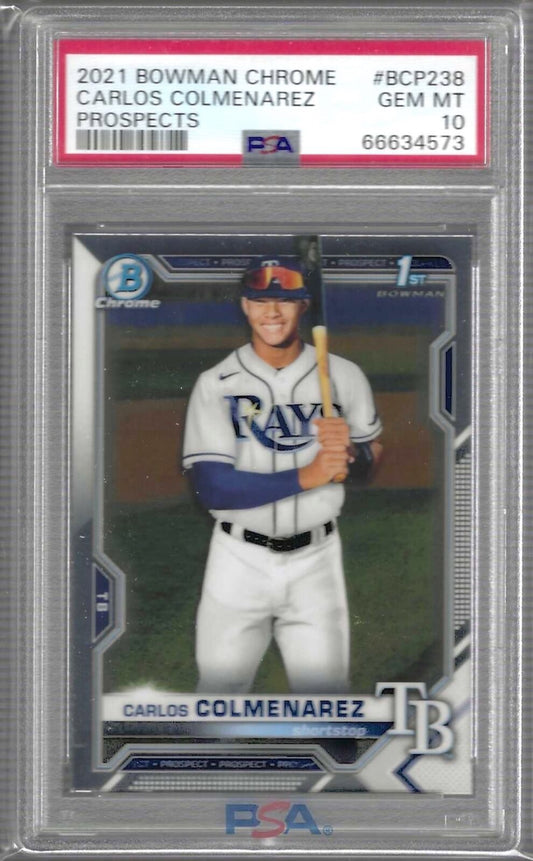 CARLOS COLMENAREZ 2021 BOWMAN CHROME 1ST PROSPECT #BCP-238 PSA 10 GEM MINT