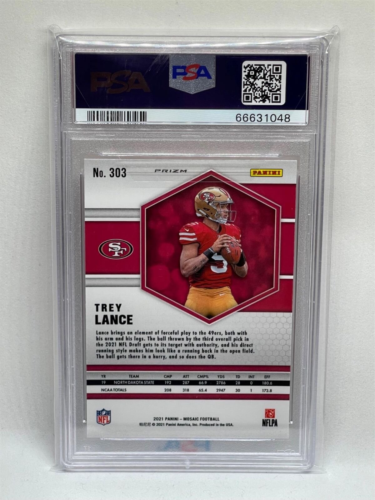 TREY LANCE 2021 PANINI MOSAIC CAMO PINK PRIZM ROOKIE RC #303 PSA 10 GEM MINT