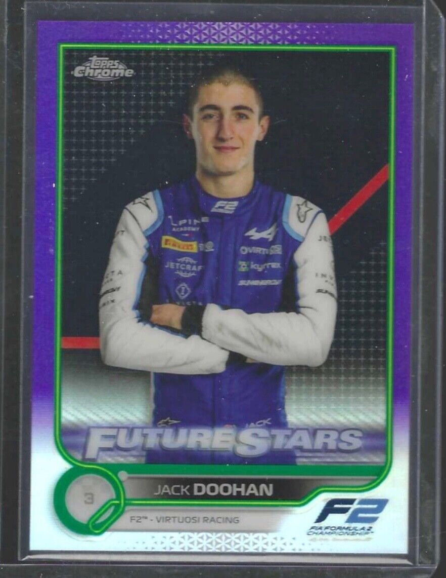 JACK DOOHAN 2022 TOPPS CHROME F1 GREEN PURPLE REFRACTOR FUTURE STARS #79
