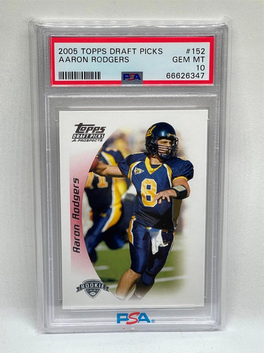 AARON RODGERS 2005 TOPPS DRAFT PICKS ROOKIE RC #152 PSA 10 GEM MINT