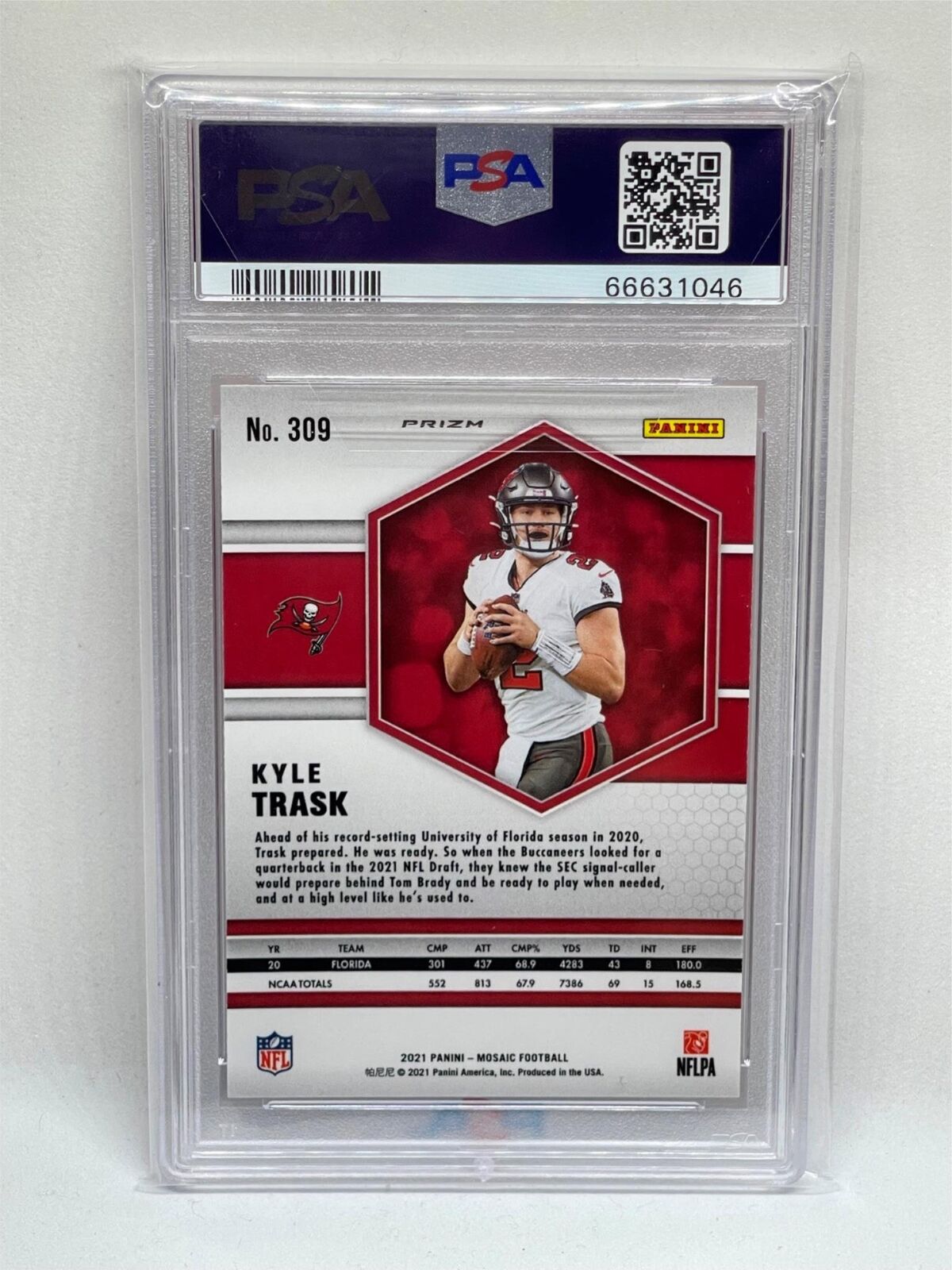 KYLE TRASK 2021 PANINI MOSAIC CAMO PINK PRIZM ROOKIE RC # 309 PSA 10 GEM MINT