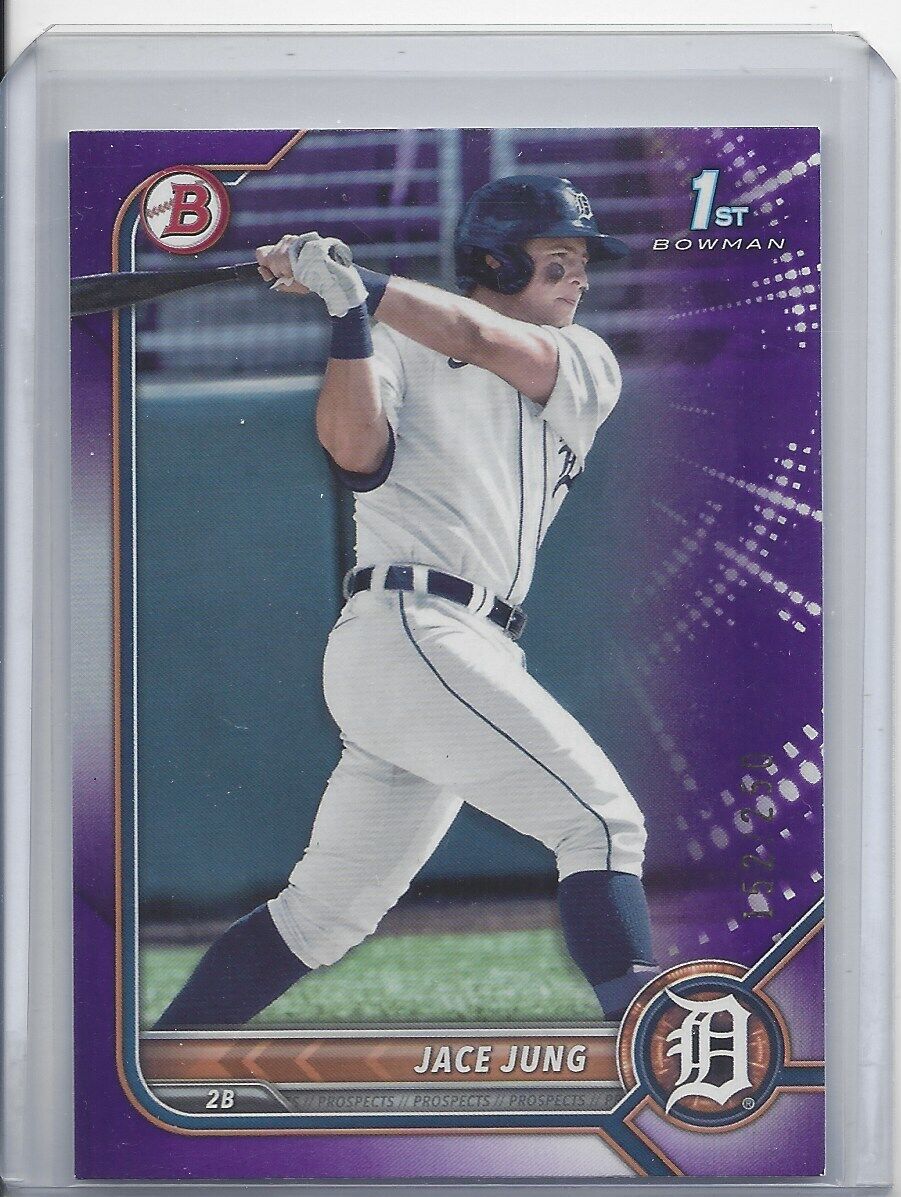 JACE JUNG 2022 BOWMAN DRAFT 1ST PURPLE PROSPECT #D 152/250