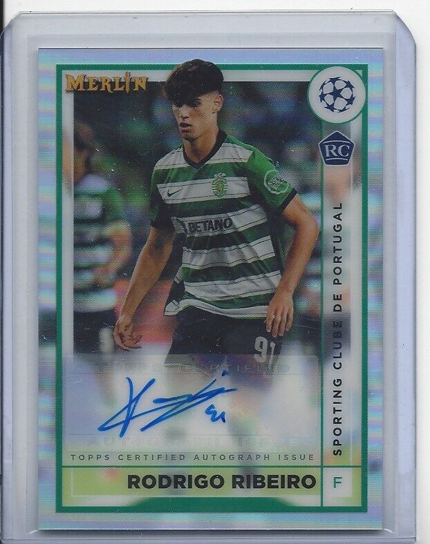 RODRIGO RIBEIRO 2022-23 TOPPS MERLIN CHROME SPORTING PORTUGAL REFRACTOR AUTO RC
