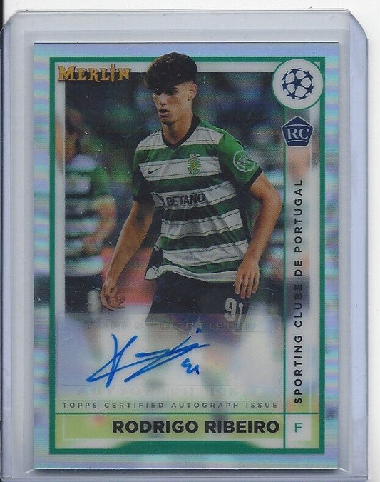 RODRIGO RIBEIRO 2022-23 TOPPS MERLIN CHROME SPORTING PORTUGAL REFRACTOR AUTO RC