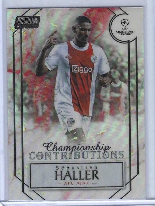 SEBASTIEN HALLER 2021 STADIUM CLUB CHAMPIONSHIP CONTRIBUTION BLACK REFRACTOR /10