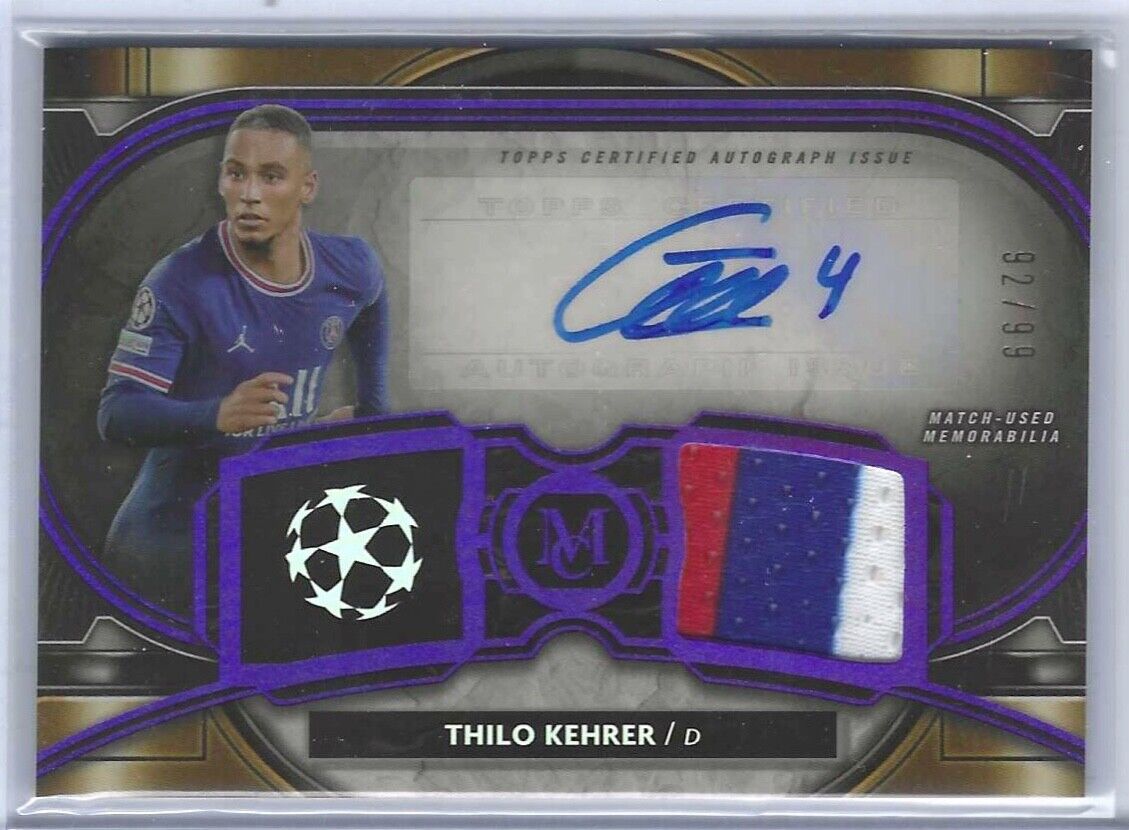 THILO KEHRER 2021-22 TOPPS MUSEUM COLLECTION DUAL PATCH AUTO #D 92/99