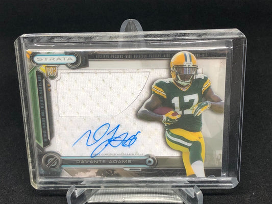 DAVANTE ADAMS 2014 TOPPS STRATA CLEAR CUT JERSEY AUTO RC