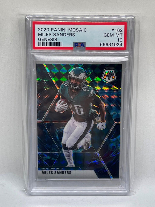 MILES SANDERS 2020 PANINI MOSAIC GENESIS PRIZM SSP #162 PSA 10 GEM MINT POP 4