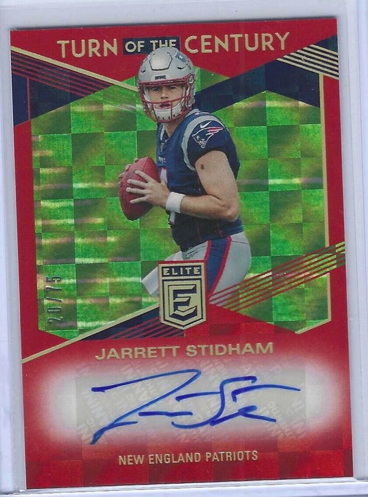 JARRETT STIDHAM 2019 PANINI DONRUSS ELITE RED CHECKERBOARD ROOKIE AUTO RC #D /75