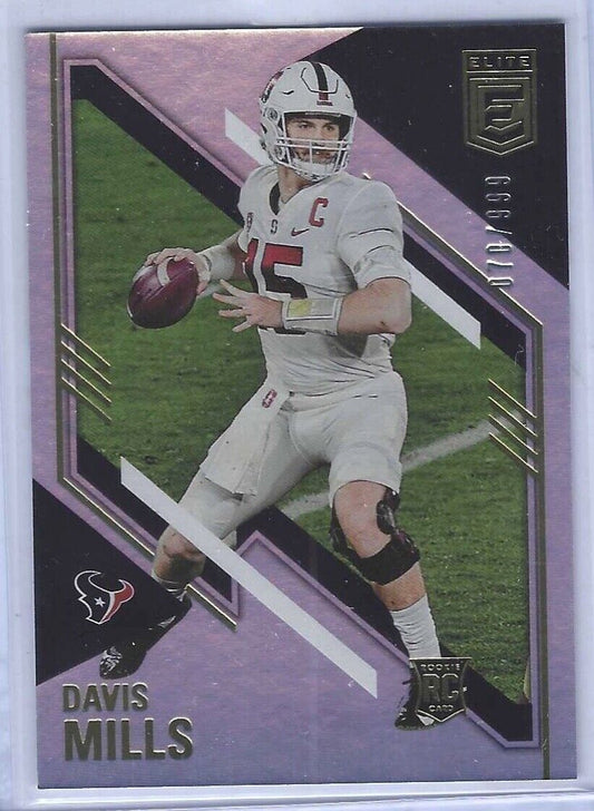 DAVIS MILLS 2021 PANINI DONRUSS ELITE SILVER FOIL ROOKIE RC #D 070/999