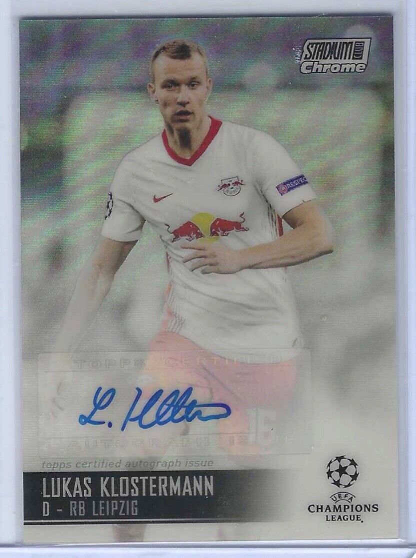 LUKAS KLOSTERMANN 2020-21 TOPPS STADIUM CLUB CHROME SILVER REFRACTOR AUTO #CA-LK