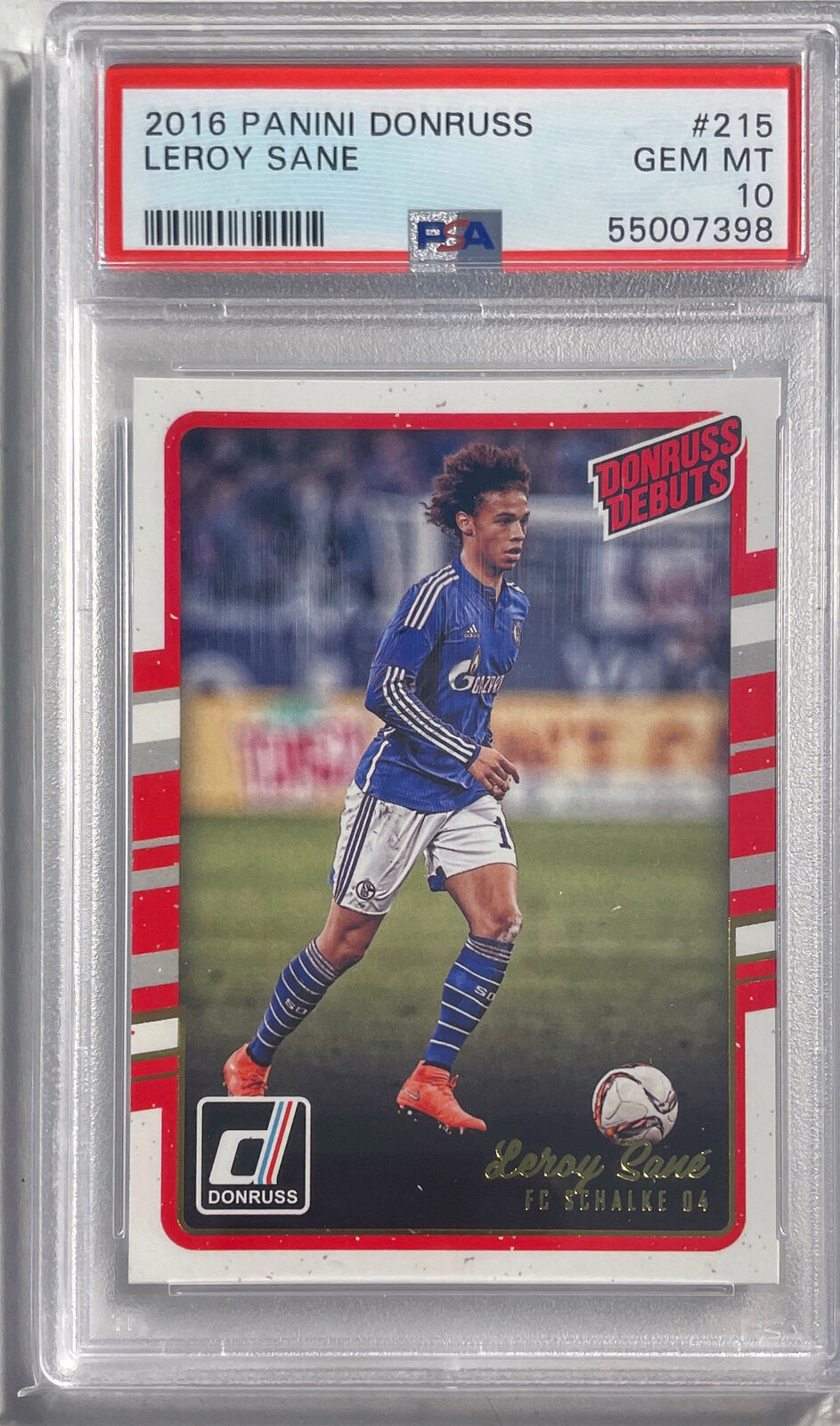 LEROY SANE 2016 PANINI DONRUSS DEBUTS ROOKIE RC #215 PSA 10 GEM MINT POP 58