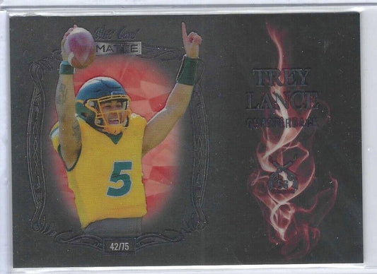TREY LANCE 2021 WILD CARD MATTE SMOKING GUNS RED ROOKIE RC #D 42/75