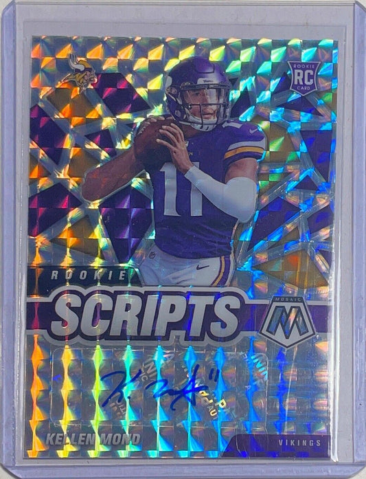KELLEN MOND 2021 PANINI MOSAIC ROOKIE SCRIPTS AUTO PRIZM ROOKIE RC #RS-21