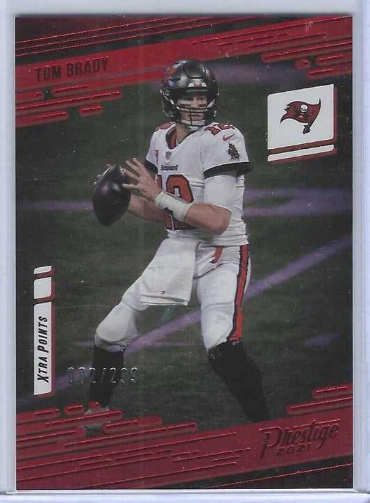TOM BRADY 2021 PANINI PRESTIGE RED FOIL #D 082/299