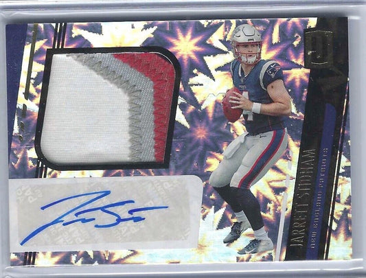 JARRETT STIDHAM 2019 PANINI UNPARALLELED IMPACT ROOKIE PATCH AUTO RC #D 50/75