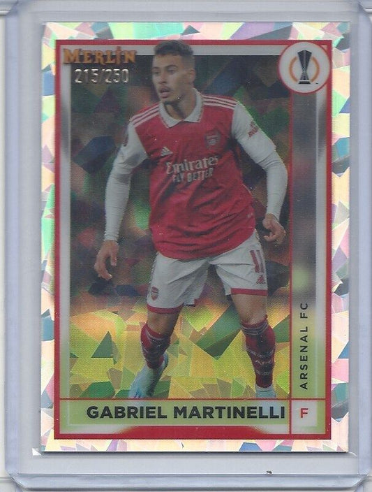 GABRIEL MARTINELLI 2022-23 TOPPS MERLIN CHROME ATOMIC ICE REFRACTOR #D 215/250