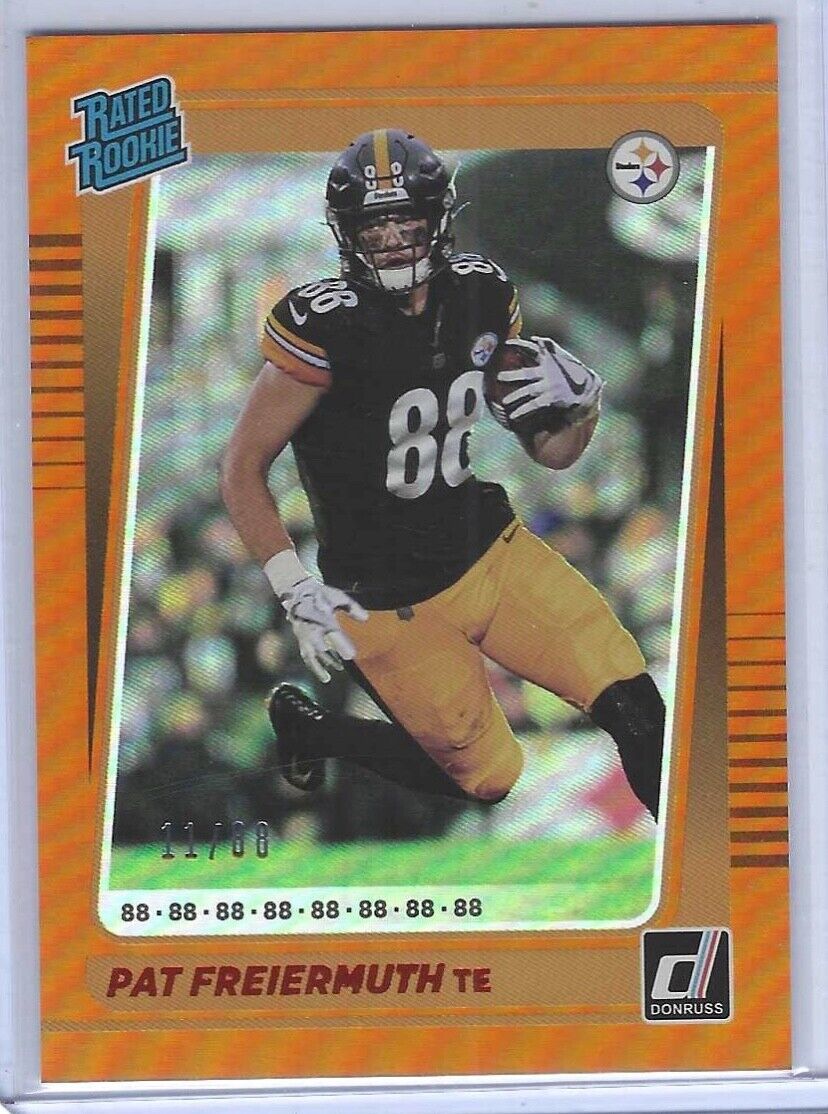 PAT FREIERMUTH 2021 PANINI DONRUSS ORANGE JERSEY NUMBER RATED ROOKIE RC #D 11/88