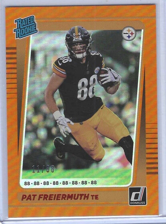 PAT FREIERMUTH 2021 PANINI DONRUSS ORANGE JERSEY NUMBER RATED ROOKIE RC #D 11/88