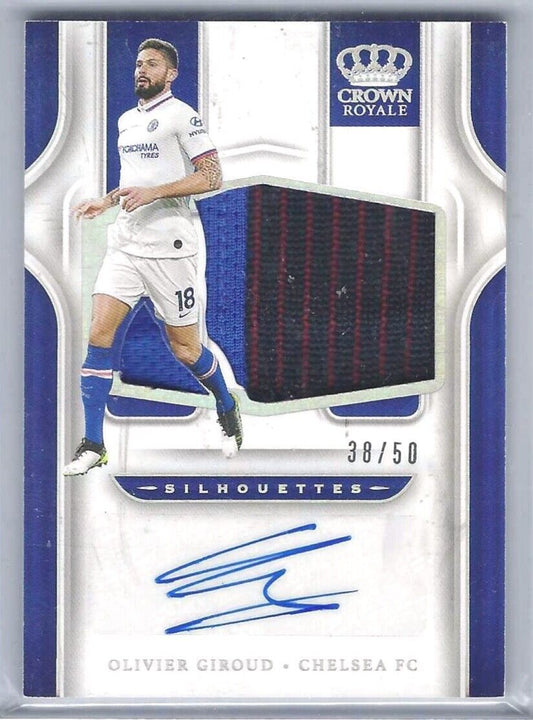 OLIVIER GIROUD 2019-20 PANINI CHRONICLES CROWN ROYALE PATCH AUTO #D 38/50