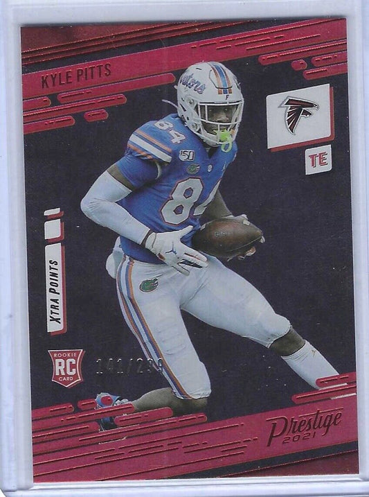 KYLE PITTS 2021 PANINI PRESTIGE XTRA POINTS RED FOIL ROOKIE RC #D 141/299